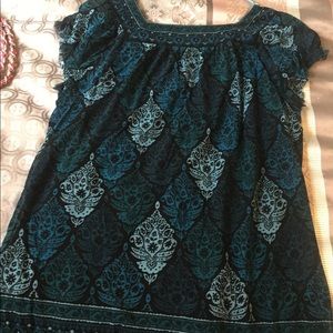 Cap sleeve top with lining